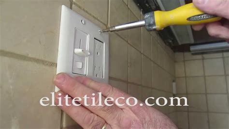 how to mount electrical box on countertop with backsplash|how to install backsplash outlet.